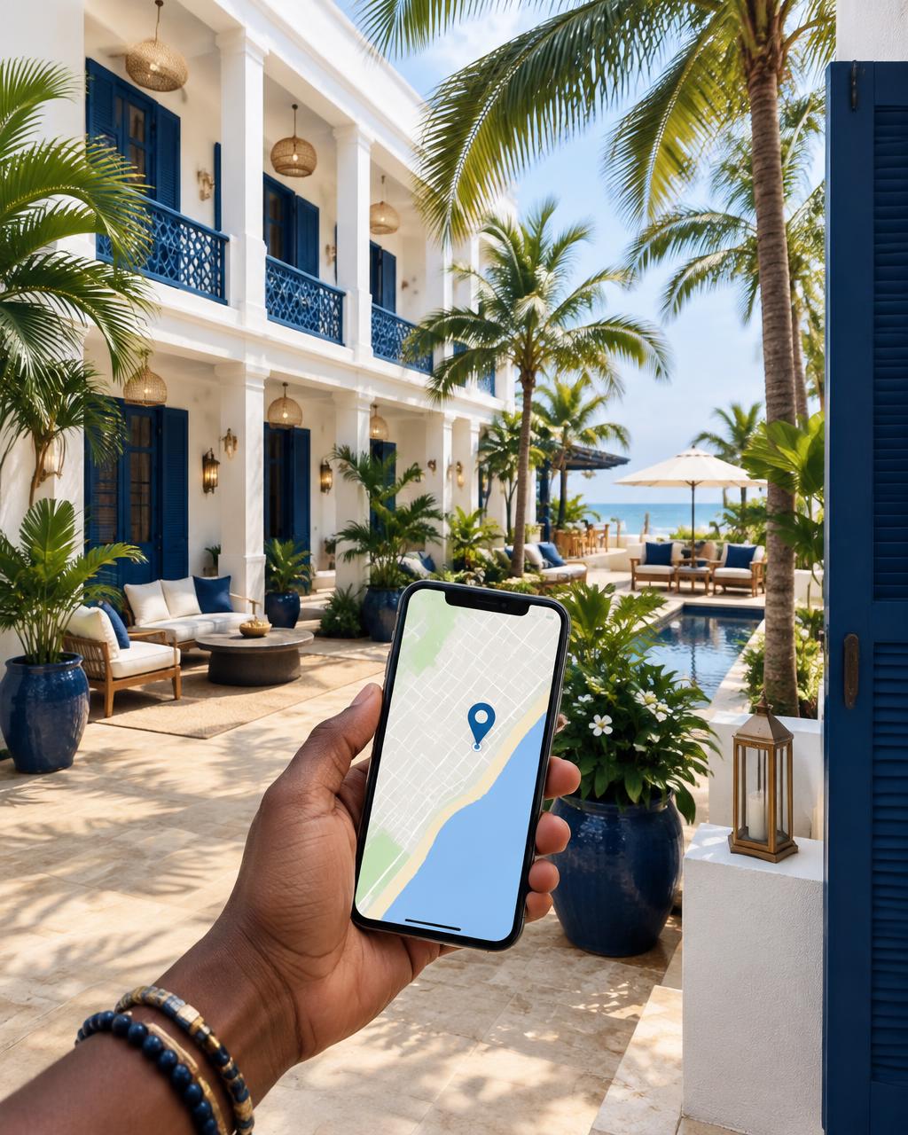 Discovering a hotel through local mobile search